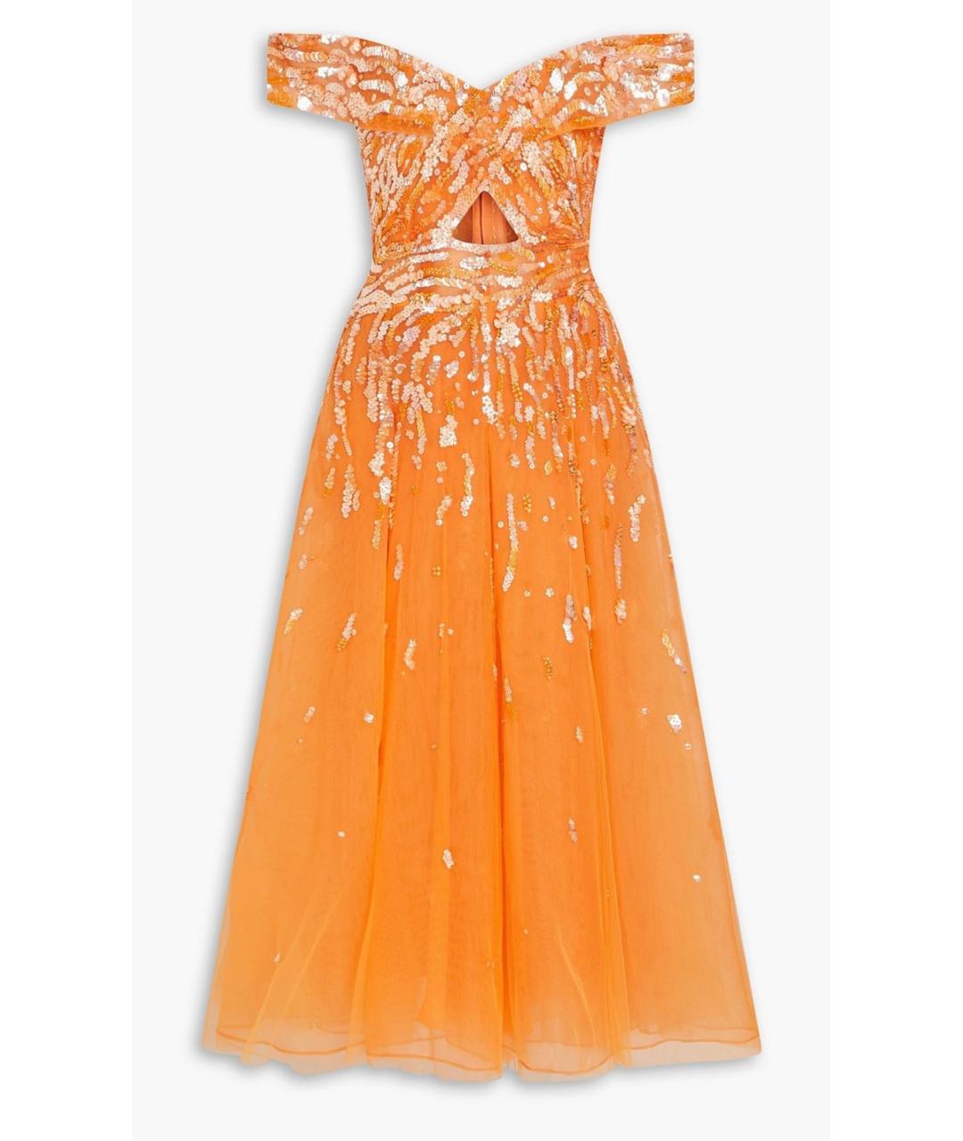 ZUHAIR MURAD Оранжевое полиамидовое коктейльное платье, фото 5