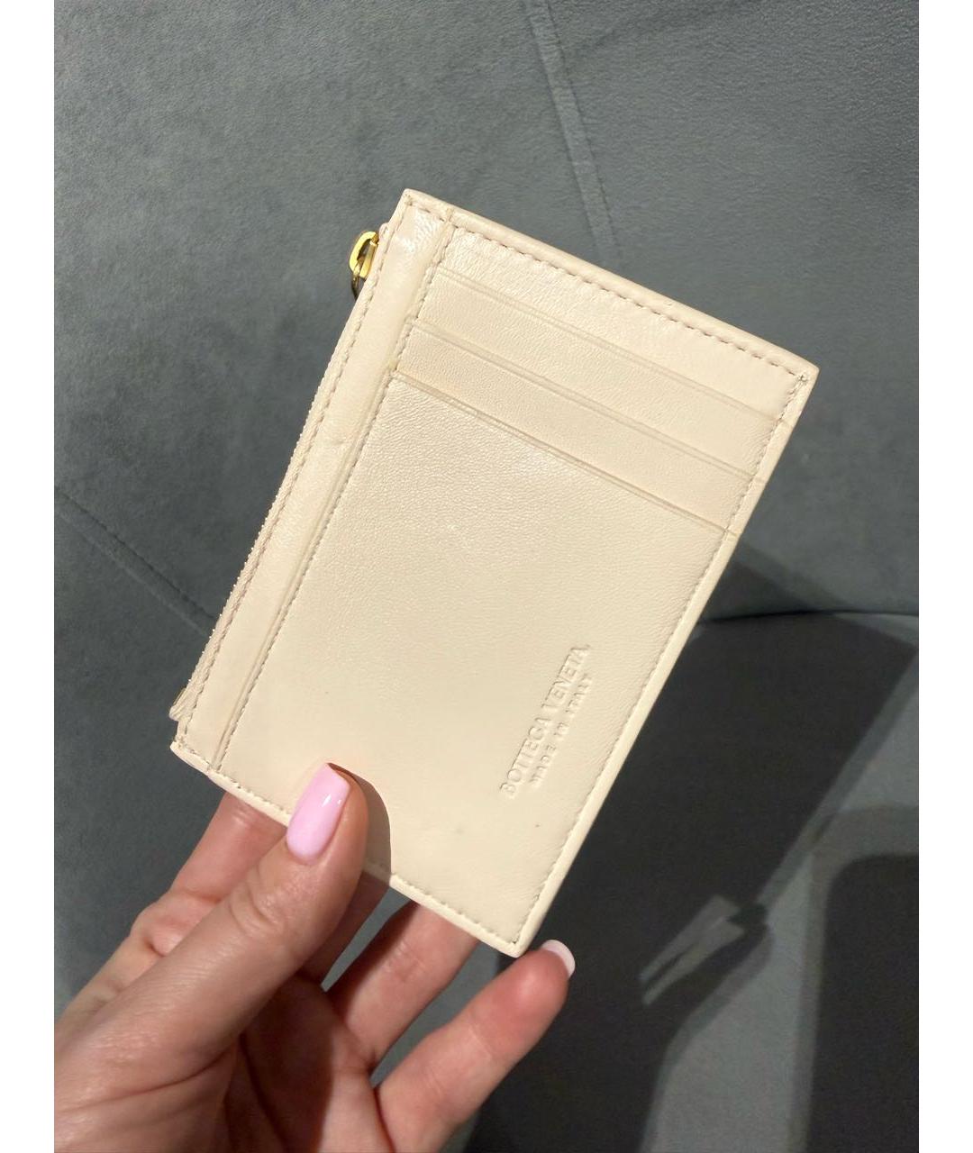 BOTTEGA VENETA Розовый кожаный кардхолдер, фото 5