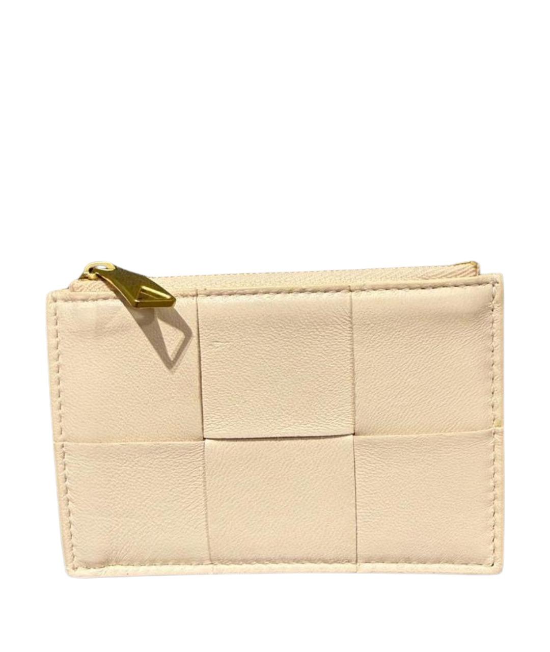 BOTTEGA VENETA Розовый кожаный кардхолдер, фото 1