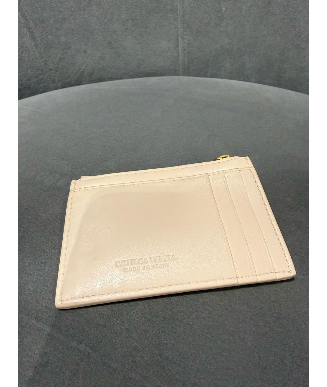 BOTTEGA VENETA Розовый кожаный кардхолдер, фото 2