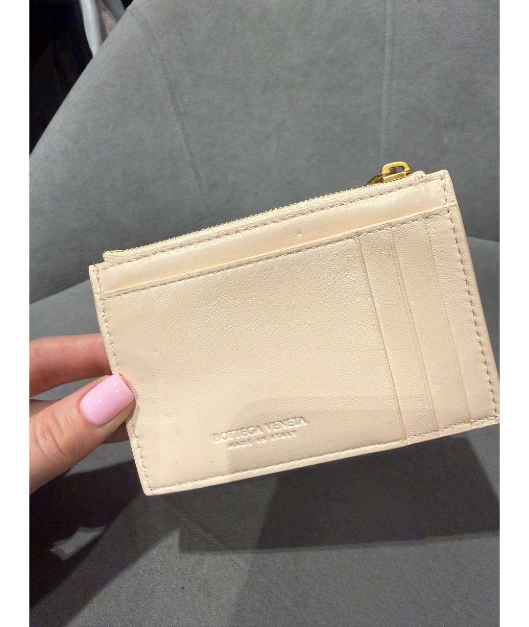 BOTTEGA VENETA Розовый кожаный кардхолдер, фото 3