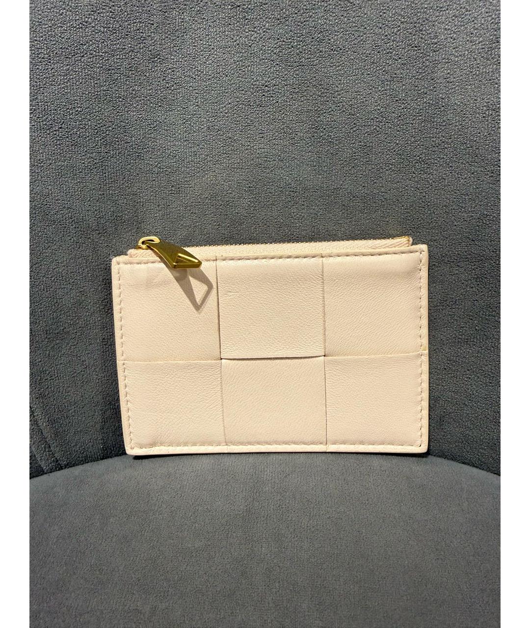 BOTTEGA VENETA Розовый кожаный кардхолдер, фото 6