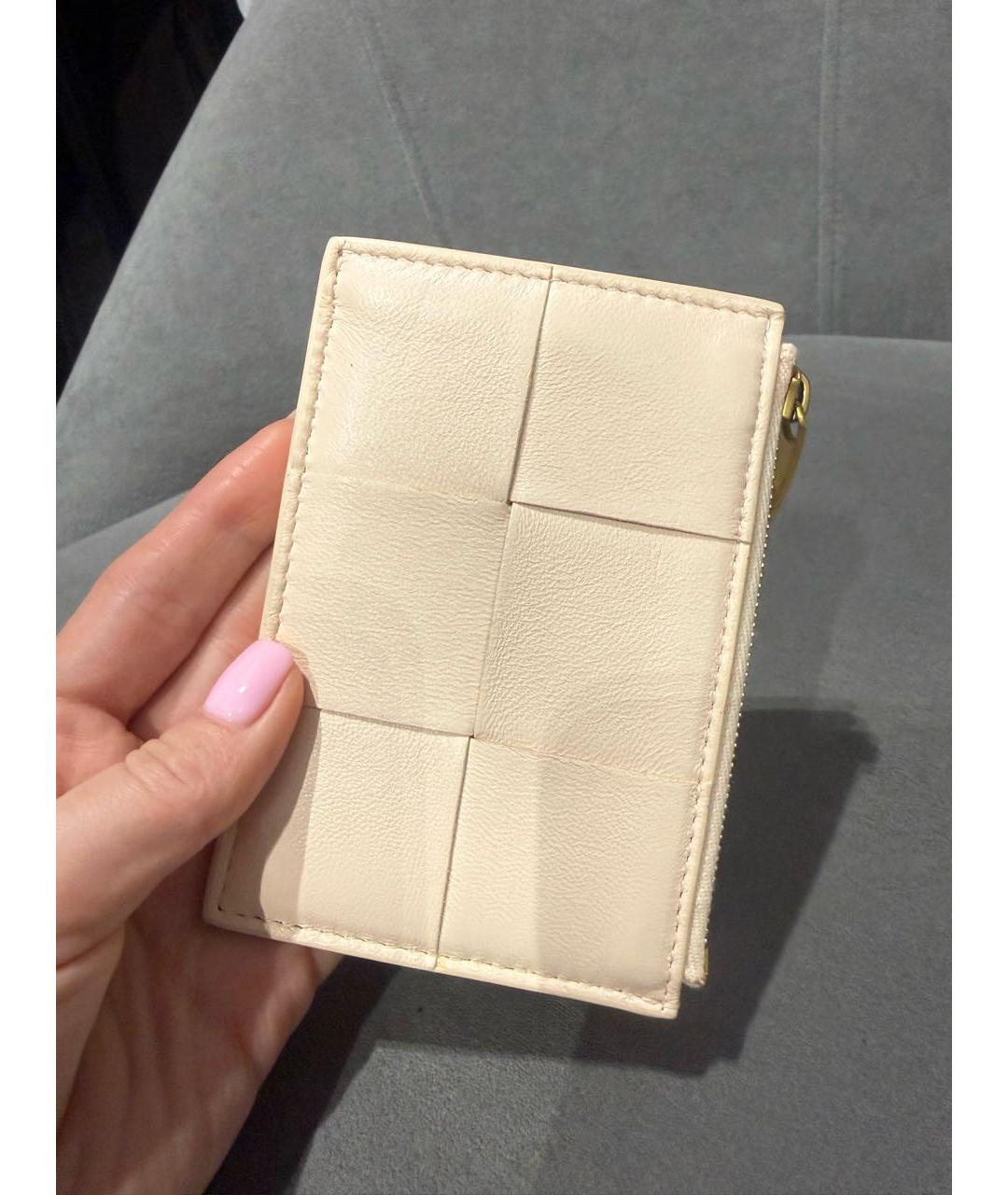 BOTTEGA VENETA Розовый кожаный кардхолдер, фото 4