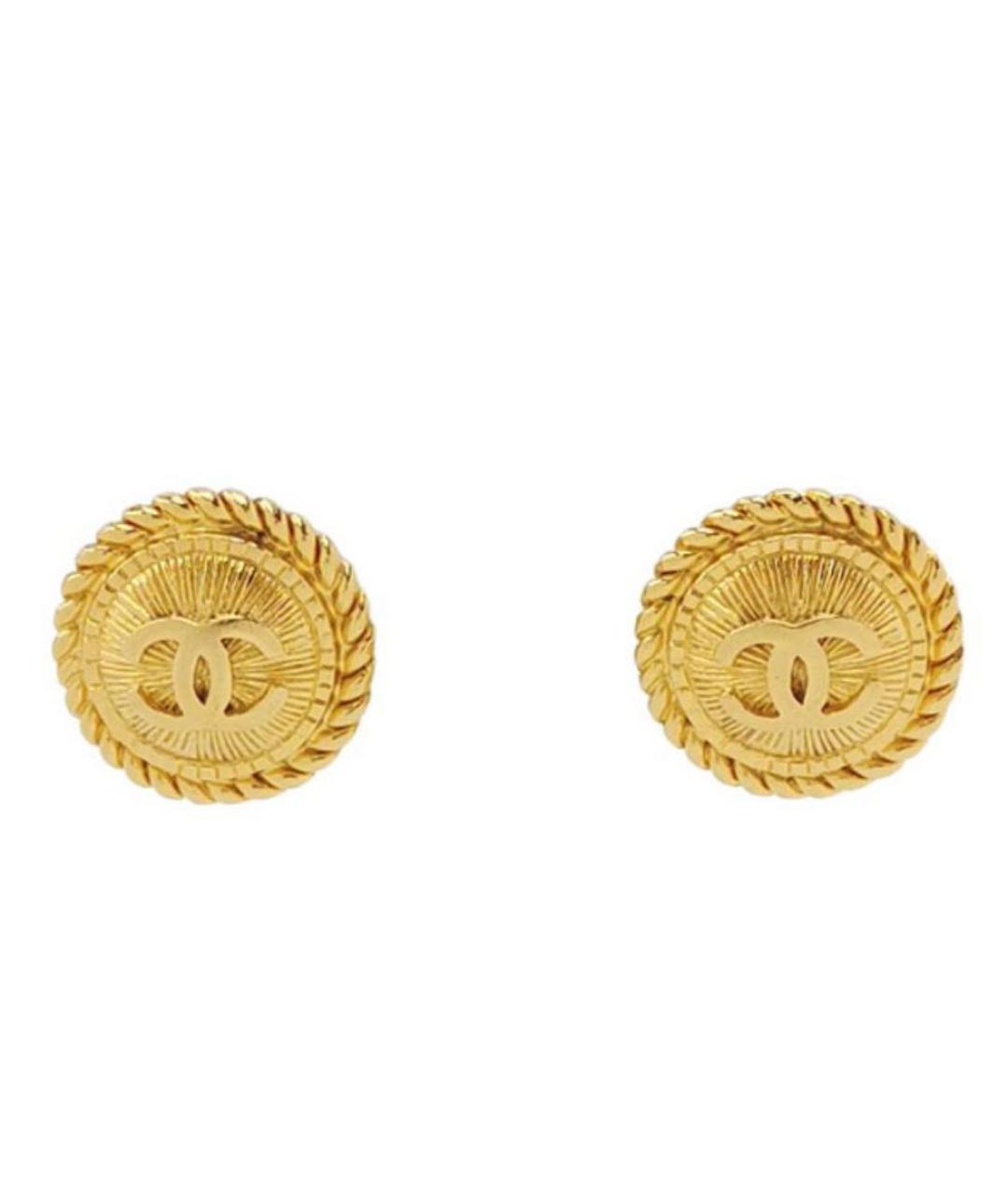 CHANEL Золотые позолоченные клипсы, фото 7