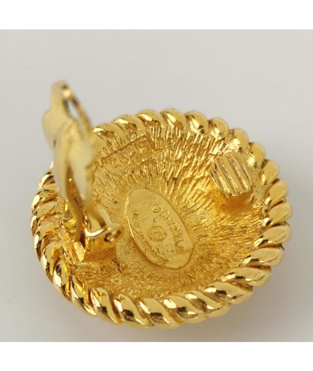 CHANEL Золотые позолоченные клипсы, фото 4