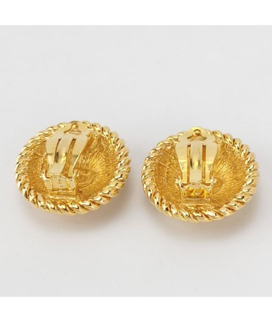 CHANEL Золотые позолоченные клипсы, фото 3