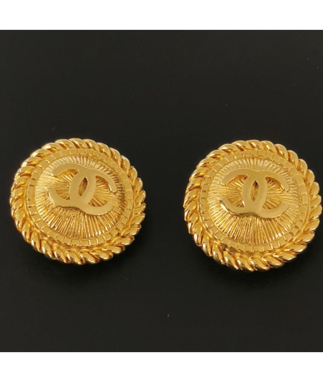 CHANEL Золотые позолоченные клипсы, фото 5