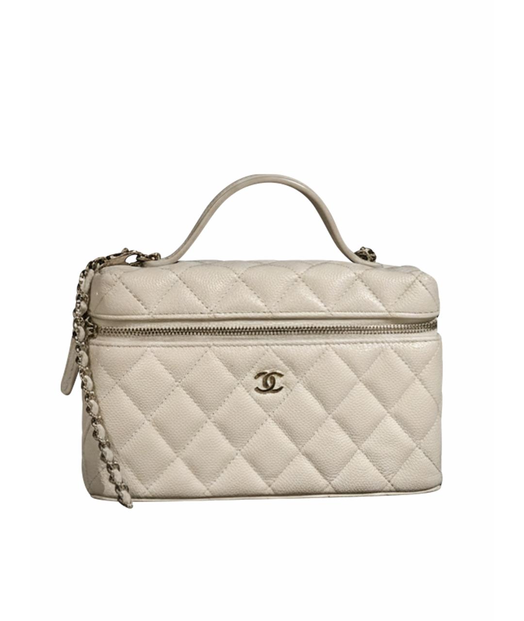 CHANEL Белая кожаная сумка через плечо, фото 1