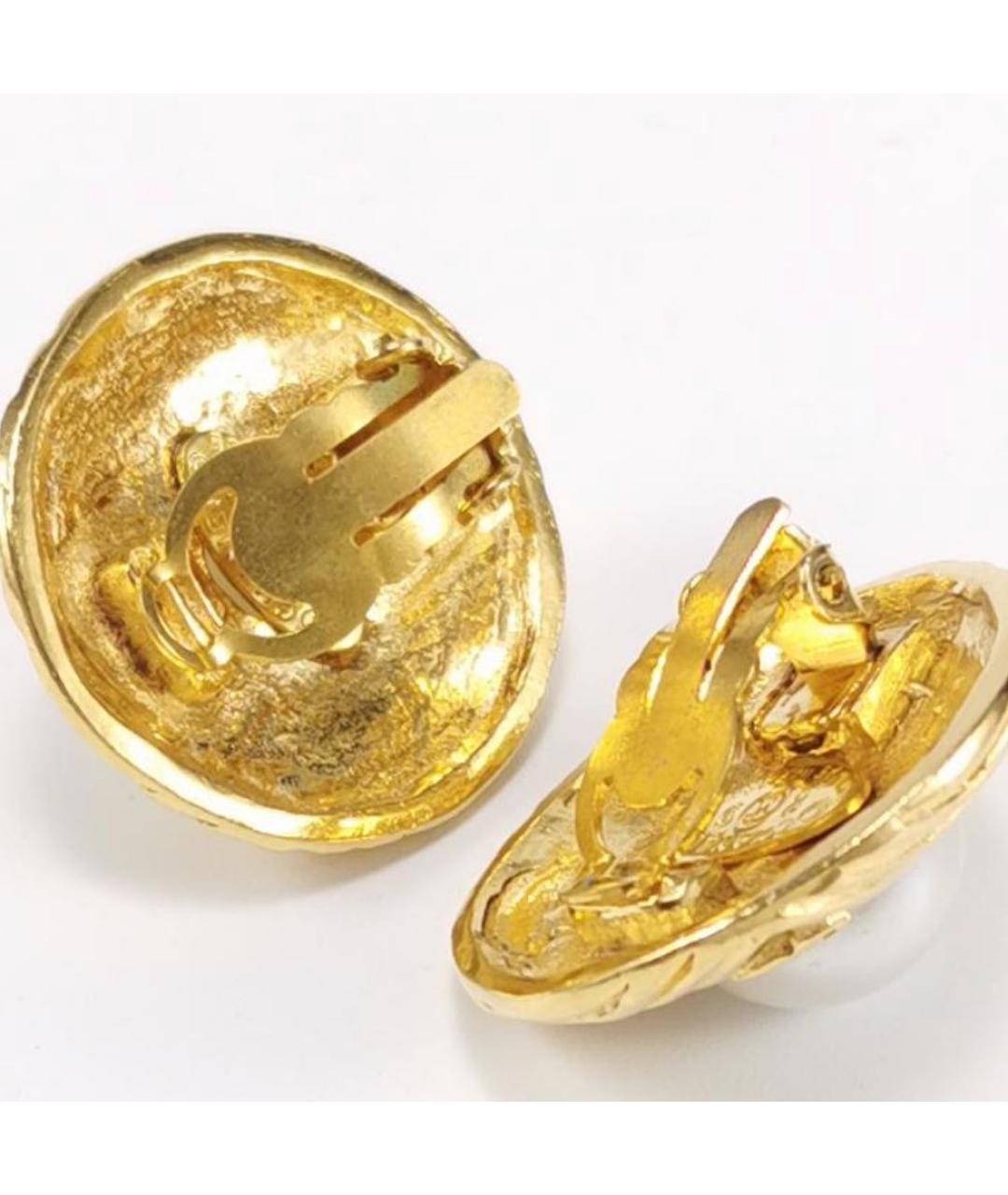 CHANEL Золотые позолоченные клипсы, фото 4