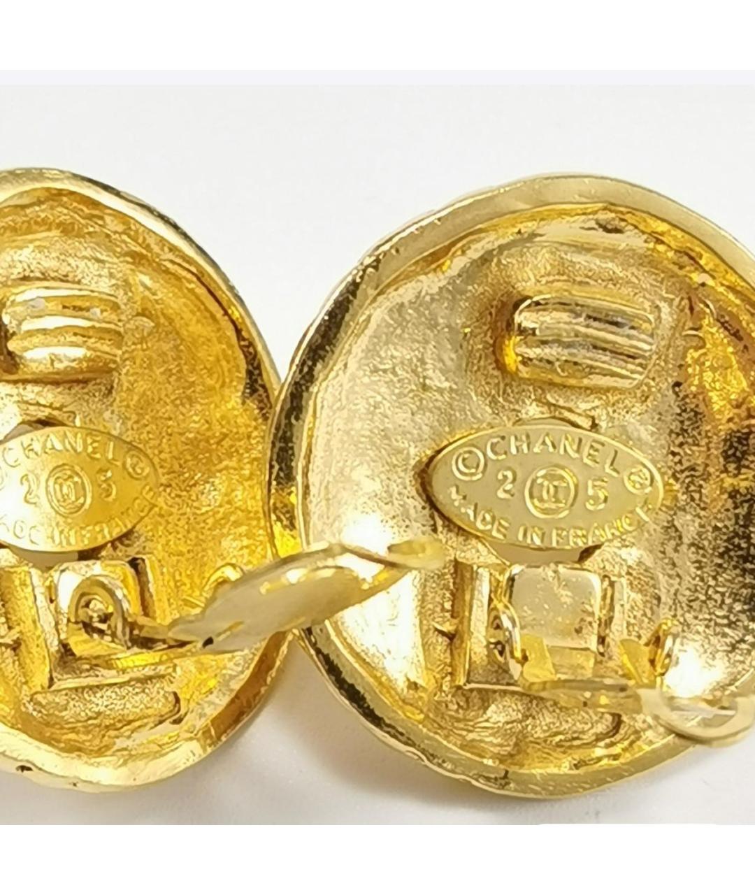 CHANEL Золотые позолоченные клипсы, фото 6
