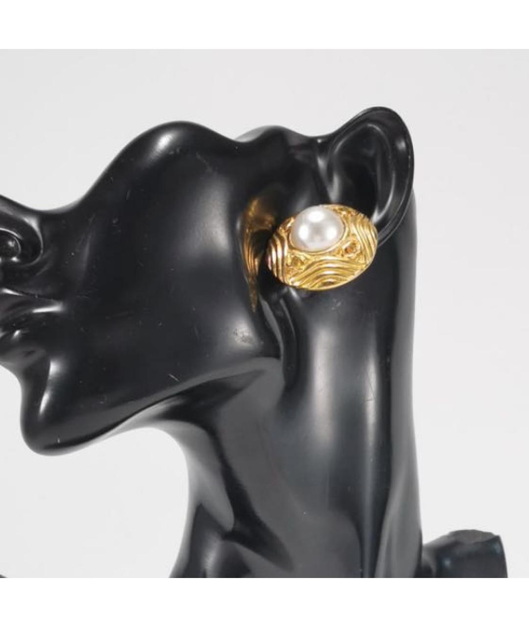 CHANEL Золотые позолоченные клипсы, фото 3