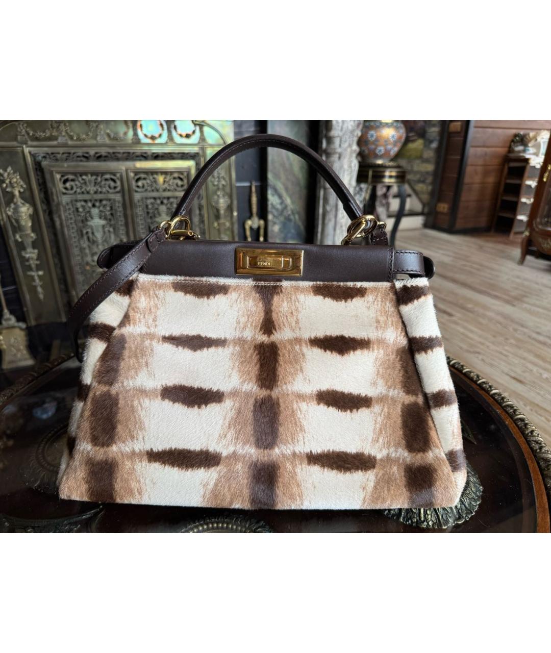 FENDI Мульти меховая сумка через плечо, фото 9