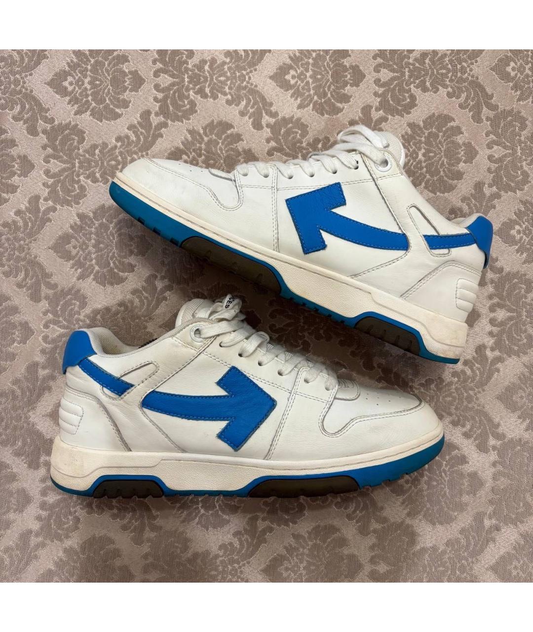 OFF-WHITE Белые кожаные низкие кроссовки / кеды, фото 8