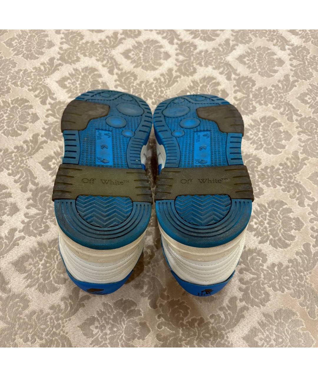 OFF-WHITE Белые кожаные низкие кроссовки / кеды, фото 5