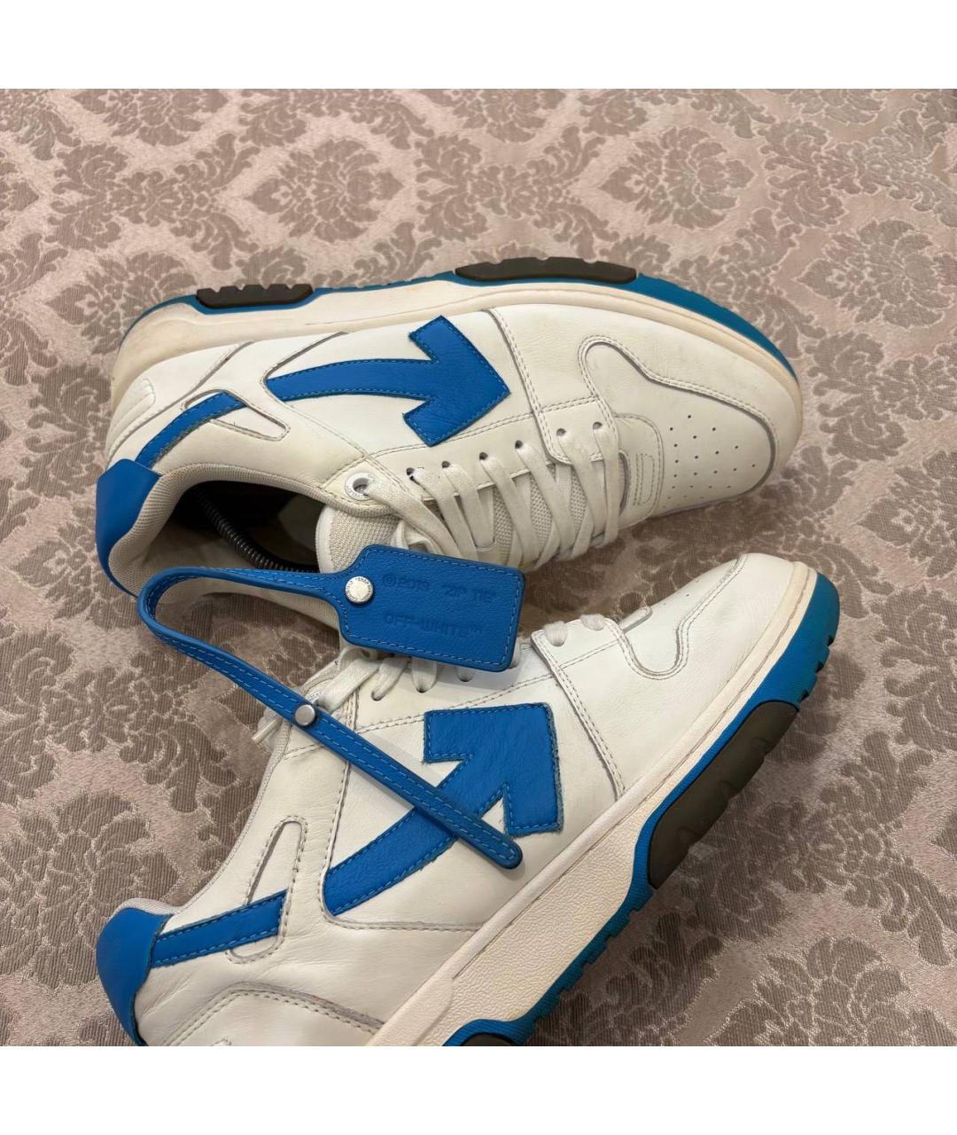 OFF-WHITE Белые кожаные низкие кроссовки / кеды, фото 6