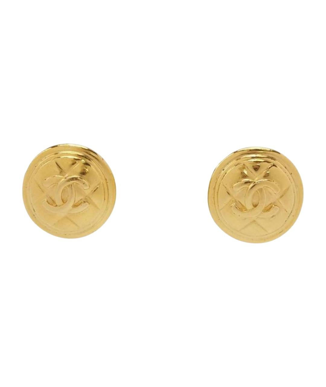 CHANEL Золотые позолоченные клипсы, фото 1