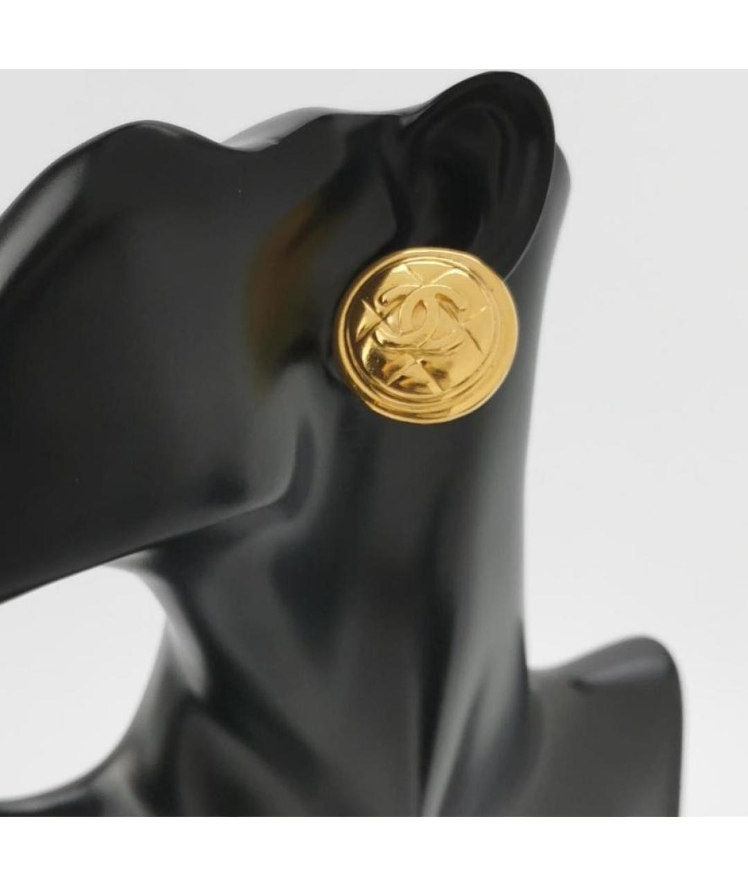 CHANEL Золотые позолоченные клипсы, фото 2