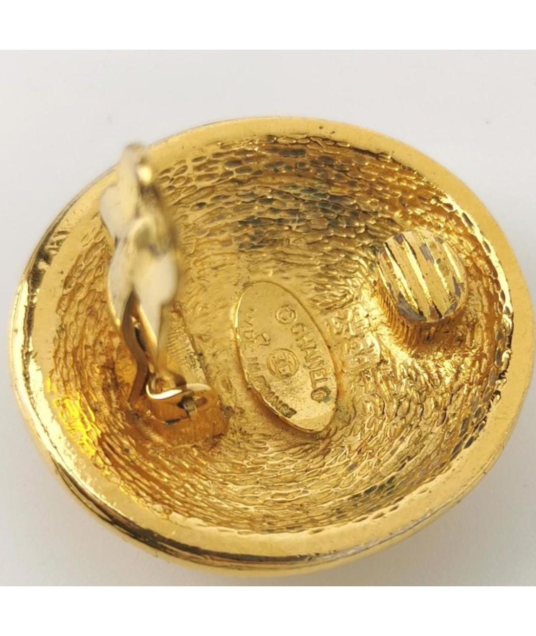 CHANEL Золотые позолоченные клипсы, фото 4