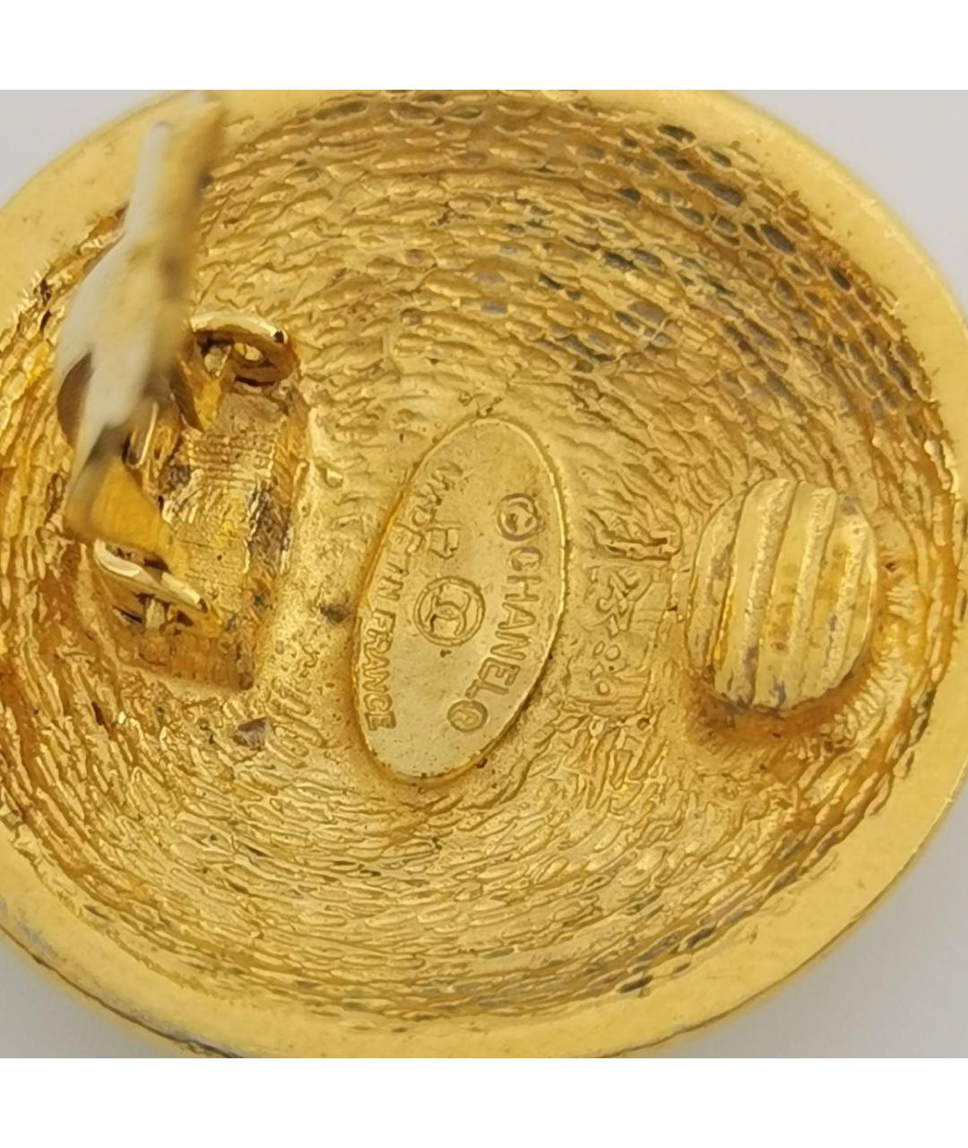 CHANEL Золотые позолоченные клипсы, фото 7