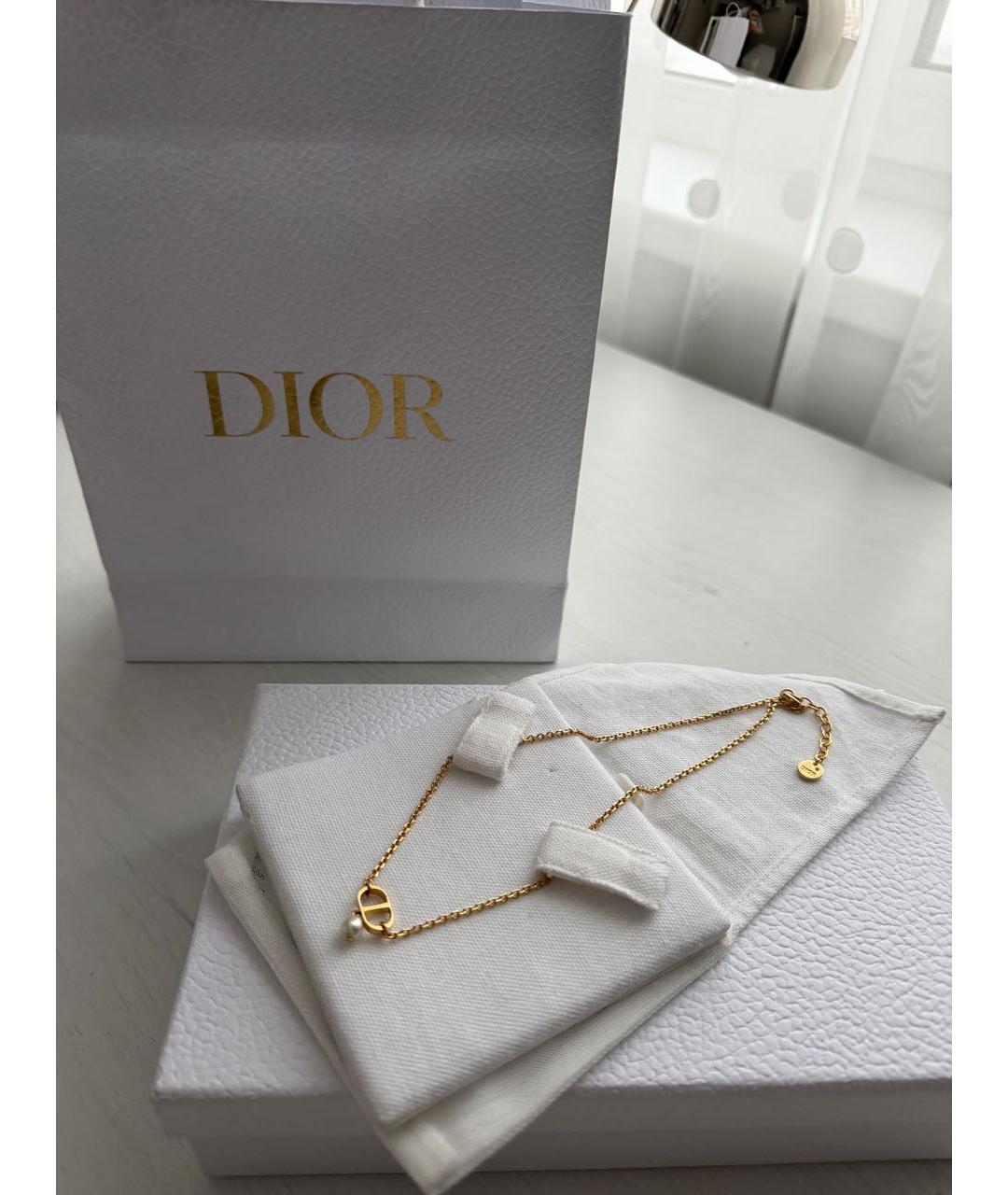 CHRISTIAN DIOR Золотое металлическое колье, фото 4