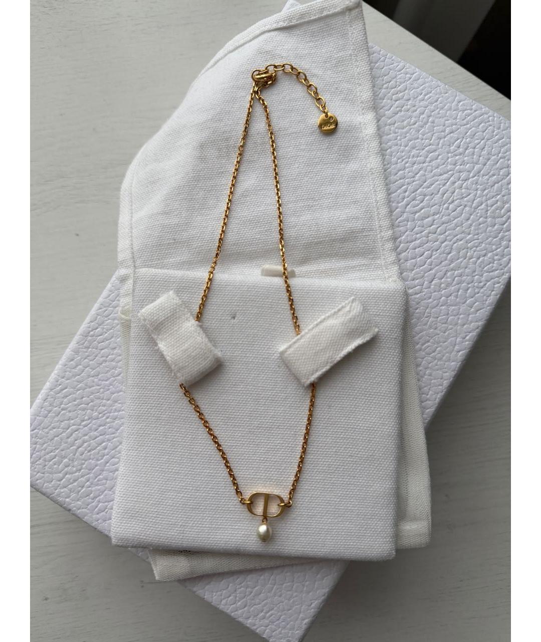CHRISTIAN DIOR Золотое металлическое колье, фото 3