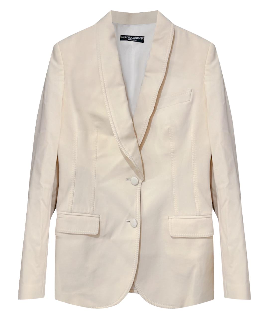 DOLCE&GABBANA Бежевый шерстяной жакет/пиджак, фото 1