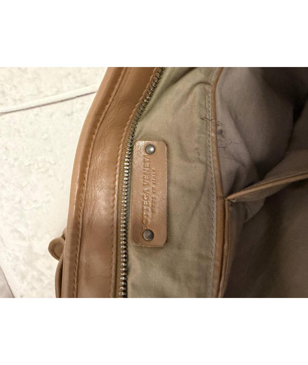 BOTTEGA VENETA Коричневый кожаный портфель, фото 9