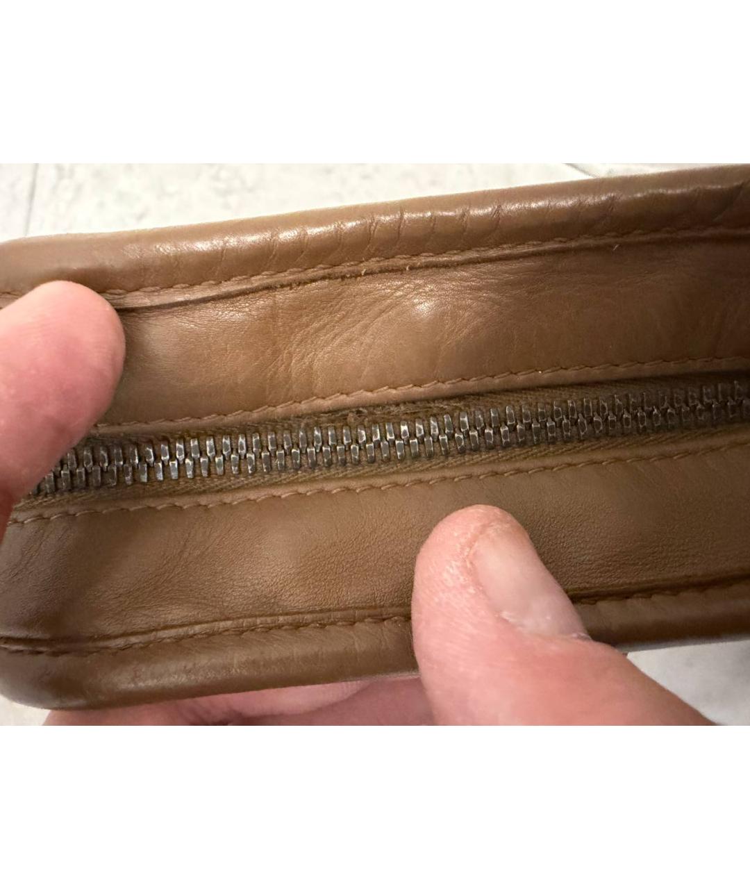 BOTTEGA VENETA Коричневый кожаный портфель, фото 6