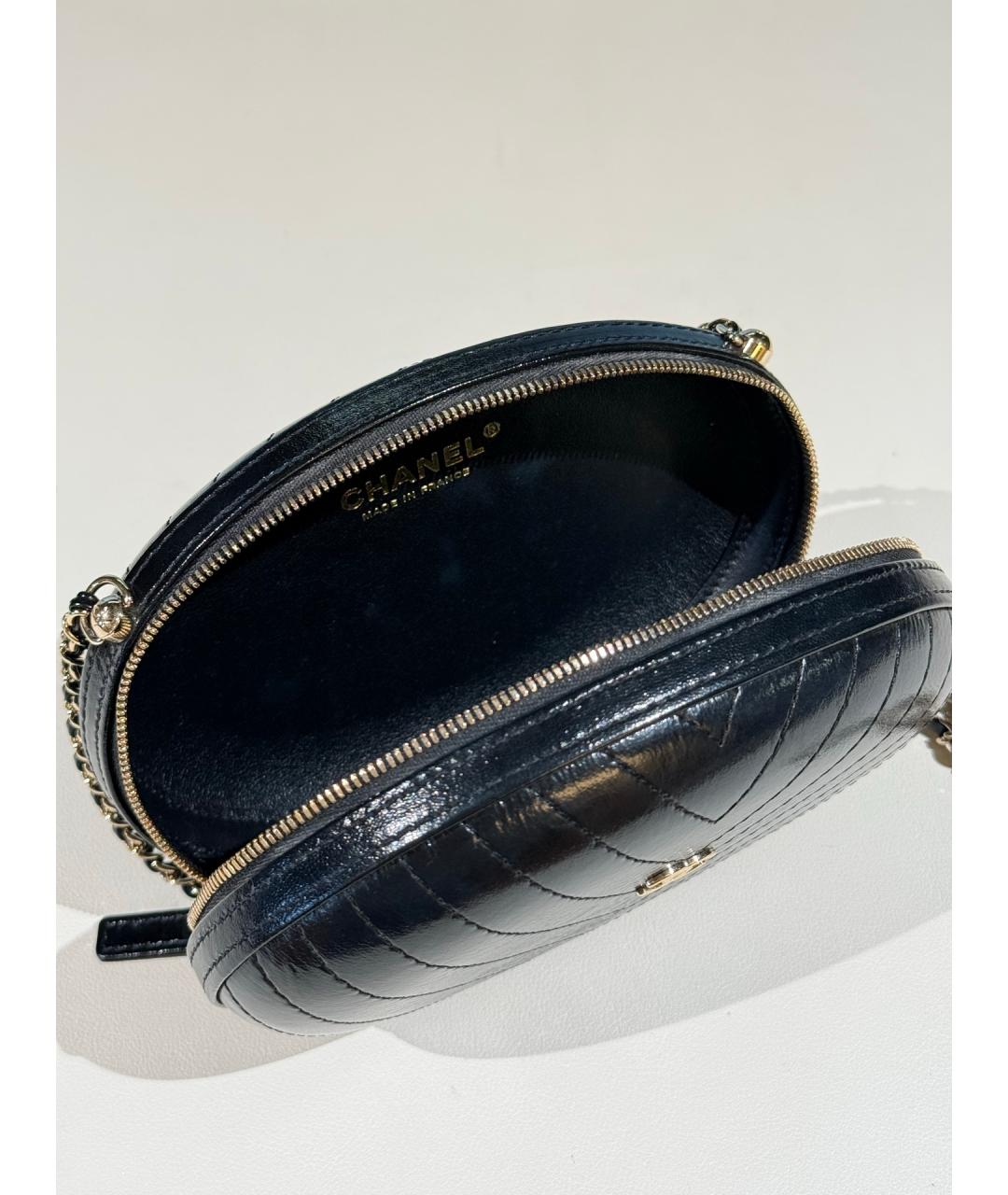 CHANEL Черная кожаная сумка через плечо, фото 7