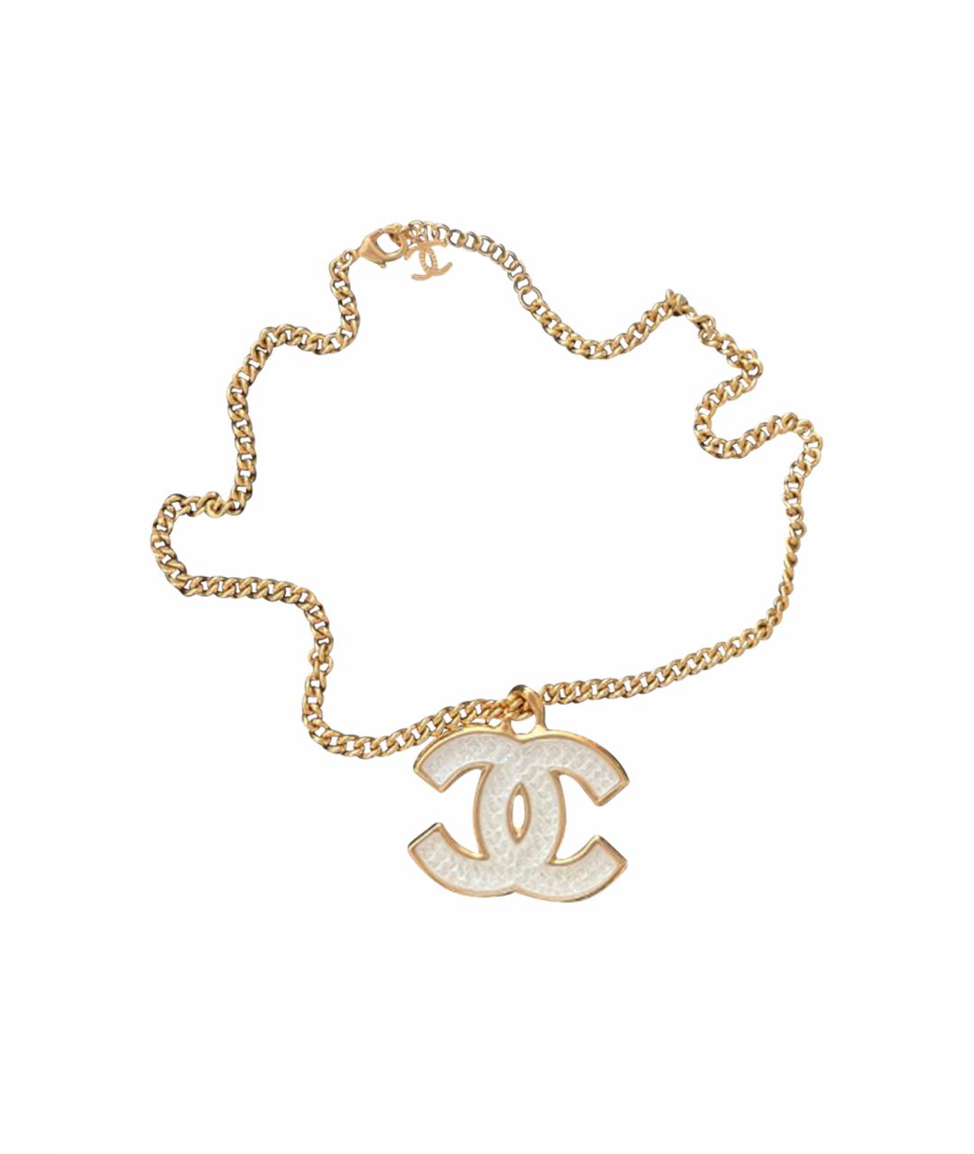 CHANEL Золотое металлическое колье, фото 1