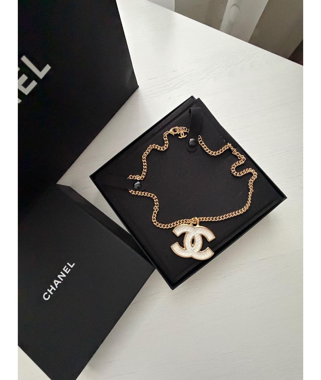 CHANEL Золотое металлическое колье, фото 4