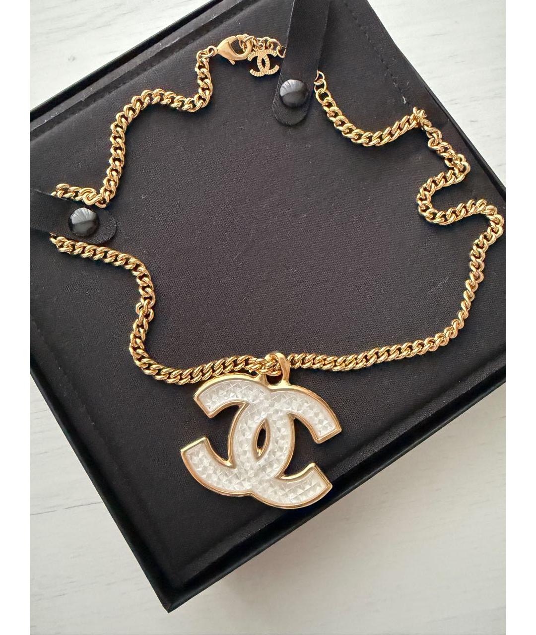 CHANEL Золотое металлическое колье, фото 2