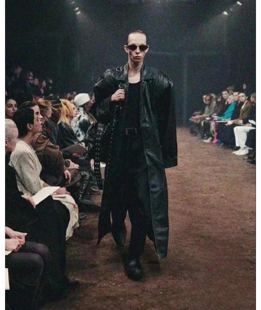 BALENCIAGA Черная кожаная сумка тоут, фото 7