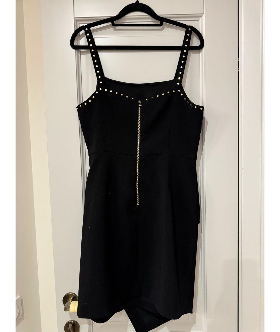 PINKO Черное полиэстеровое коктейльное платье, фото 2