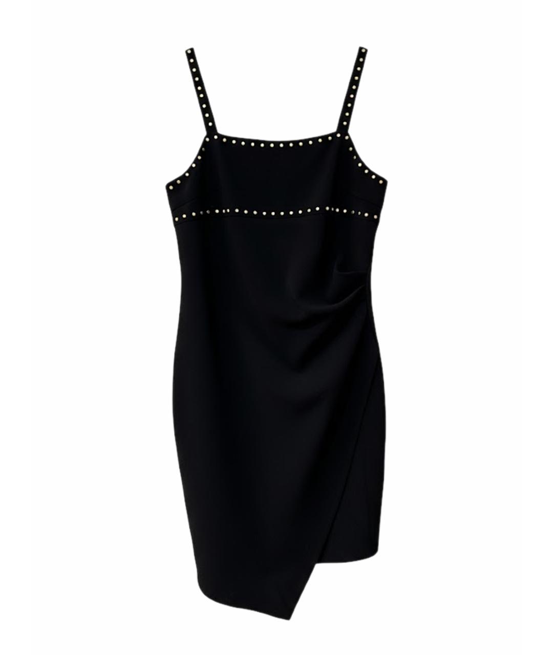 PINKO Черное полиэстеровое коктейльное платье, фото 1