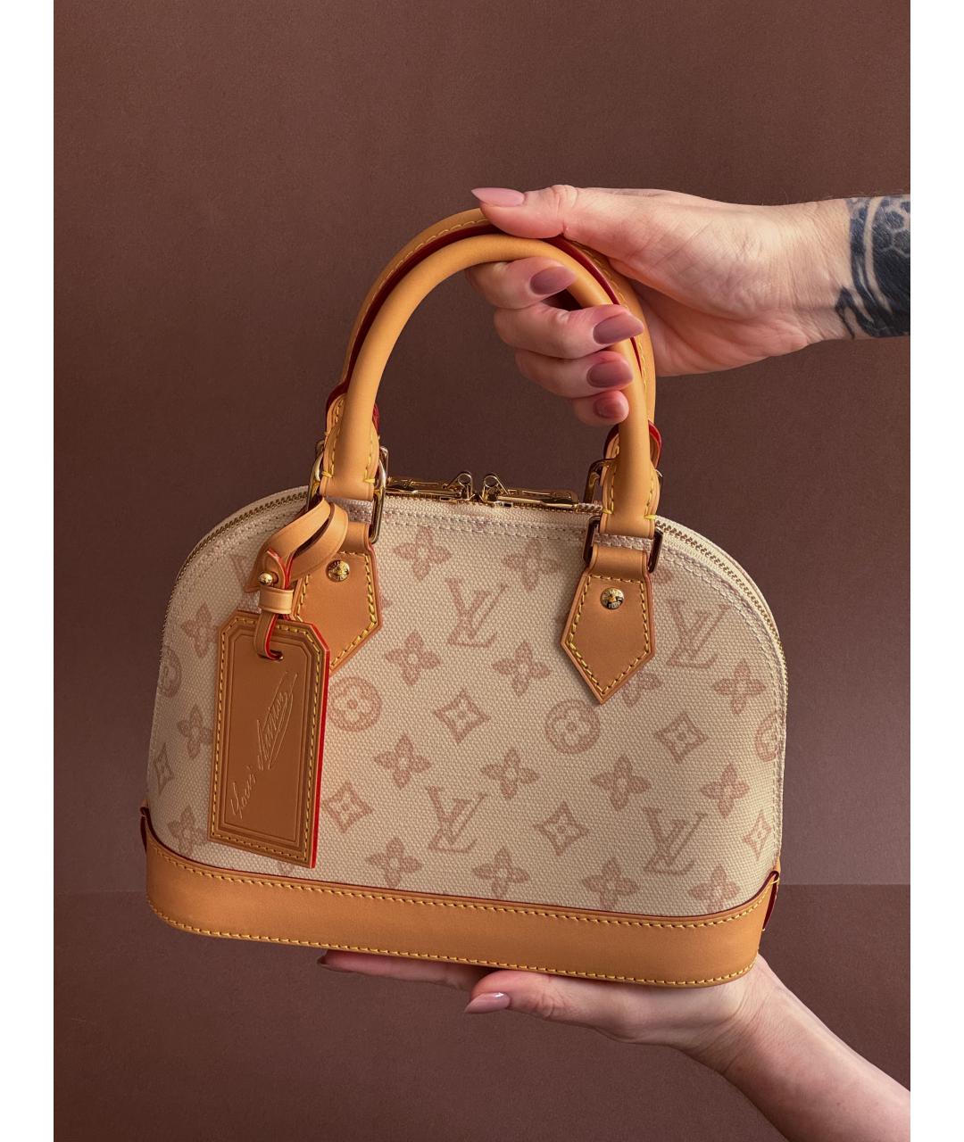 LOUIS VUITTON Бежевая сумка с короткими ручками, фото 3