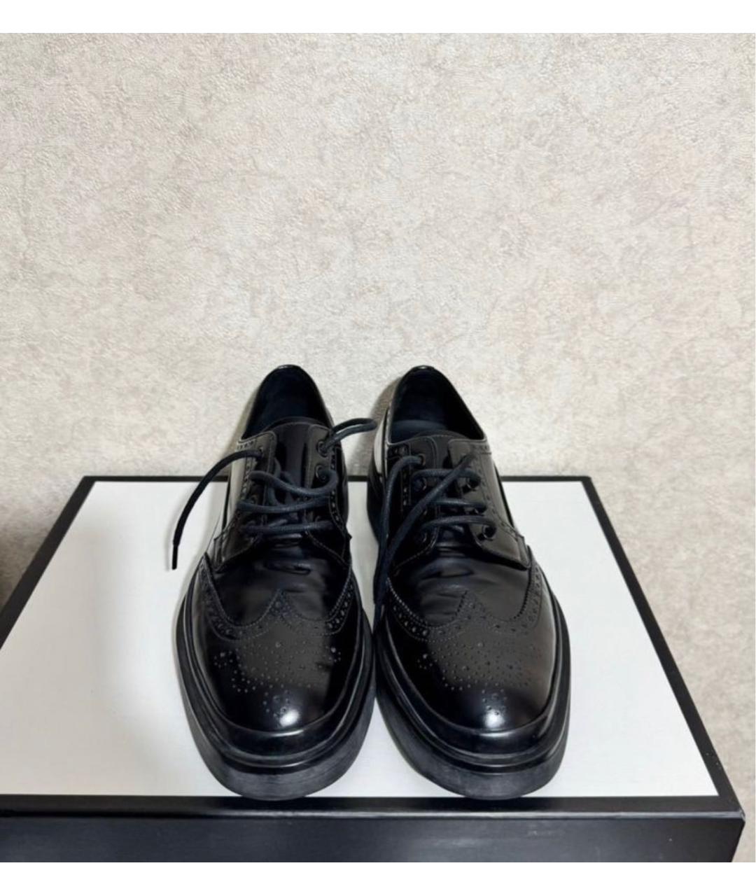 PRADA Черные кожаные туфли, фото 2