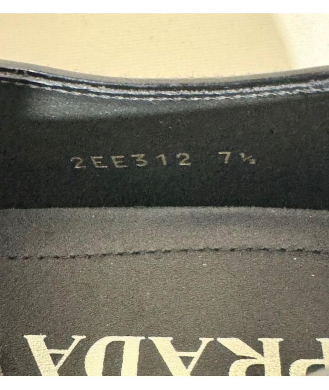 PRADA Черные кожаные туфли, фото 6