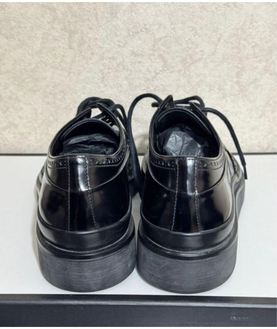 PRADA Черные кожаные туфли, фото 4