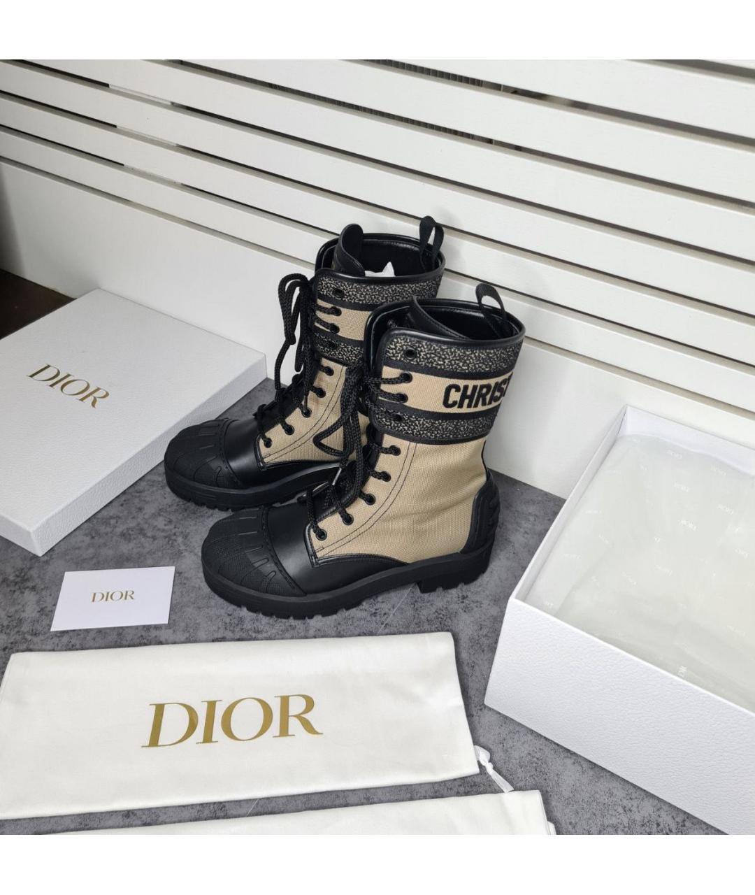 CHRISTIAN DIOR Бежевые ботинки, фото 2