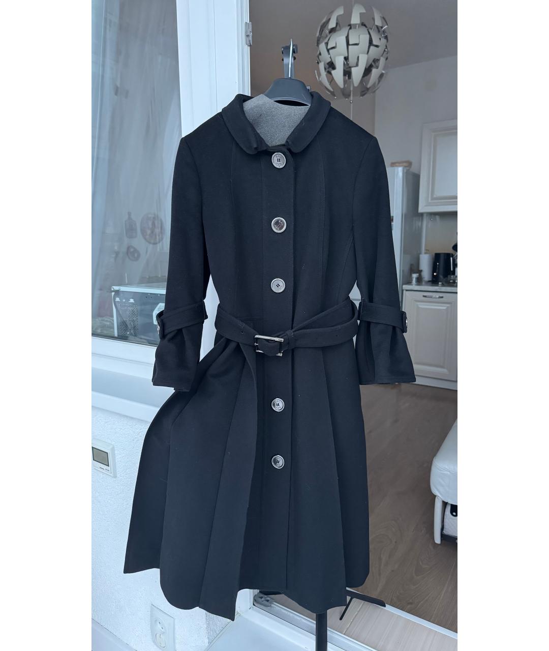 BURBERRY Черное шерстяное пальто, фото 6