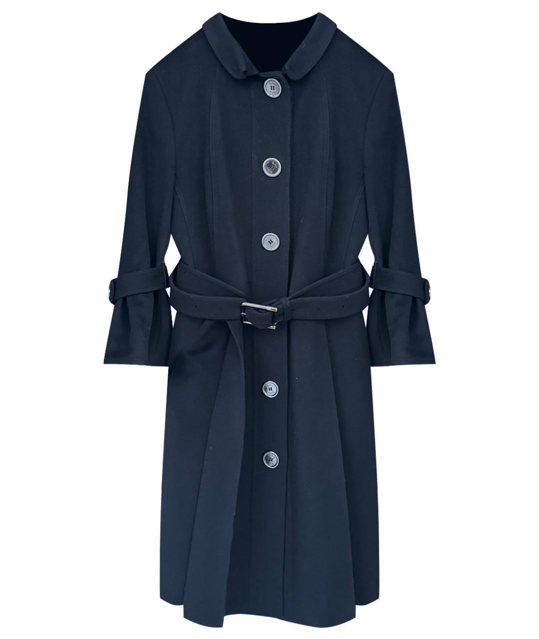 BURBERRY Черное шерстяное пальто, фото 1