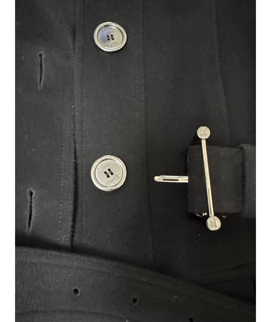 BURBERRY Черное шерстяное пальто, фото 4