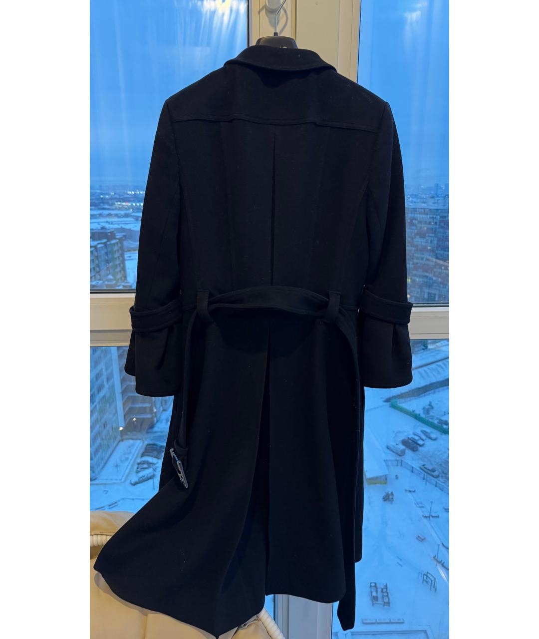 BURBERRY Черное шерстяное пальто, фото 2