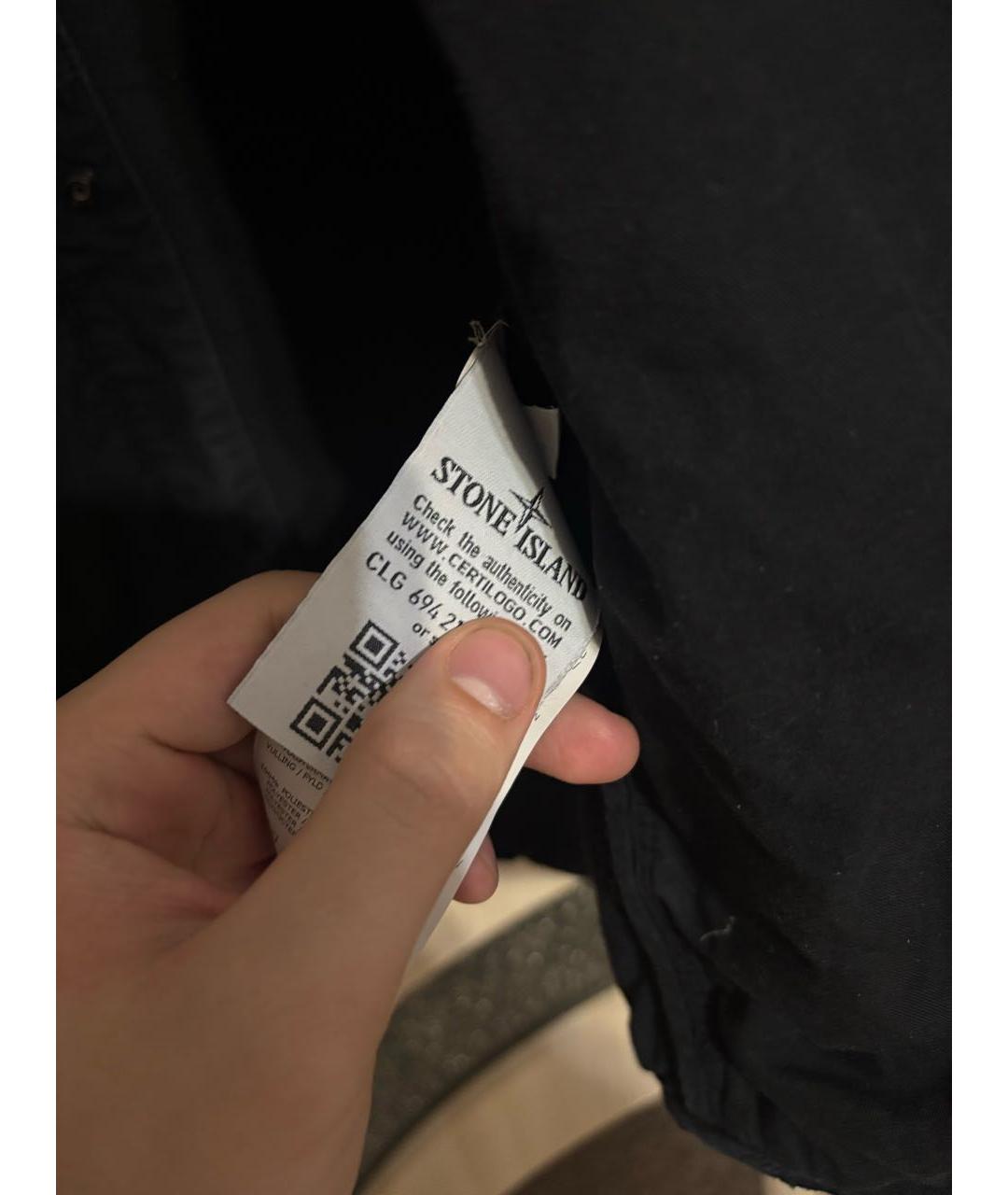 STONE ISLAND Черная хлопковая куртка, фото 7