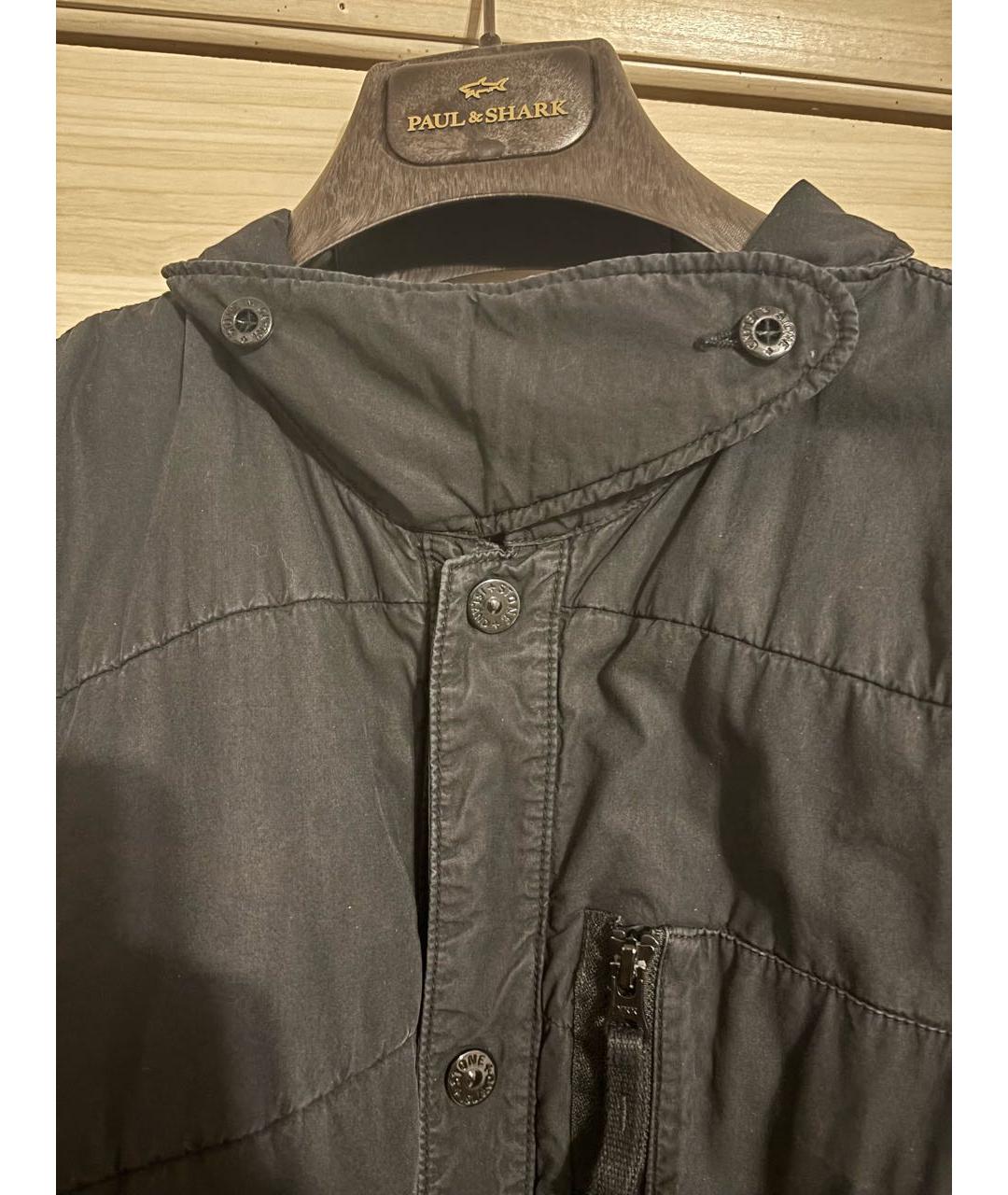 STONE ISLAND Черная хлопковая куртка, фото 6