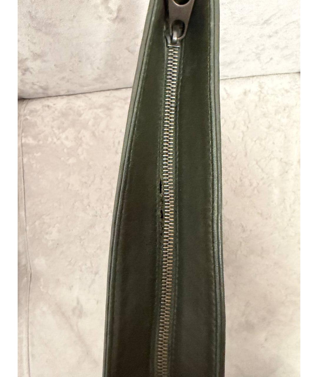 BOTTEGA VENETA Зеленая кожаная сумка на плечо, фото 5