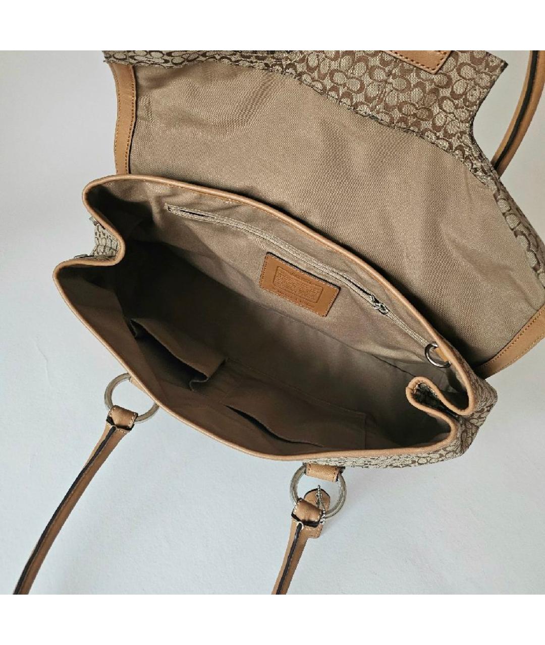 COACH Коричневая сумка через плечо, фото 5