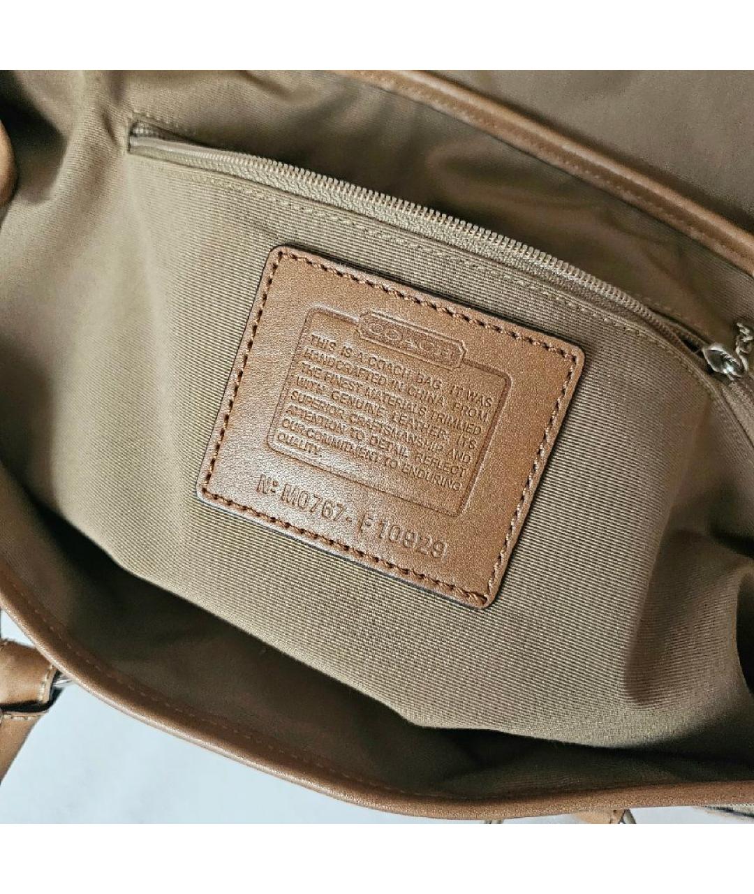 COACH Коричневая сумка через плечо, фото 8