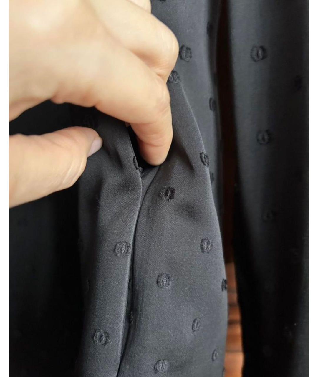 SAINT LAURENT Черное шелковое коктейльное платье, фото 7